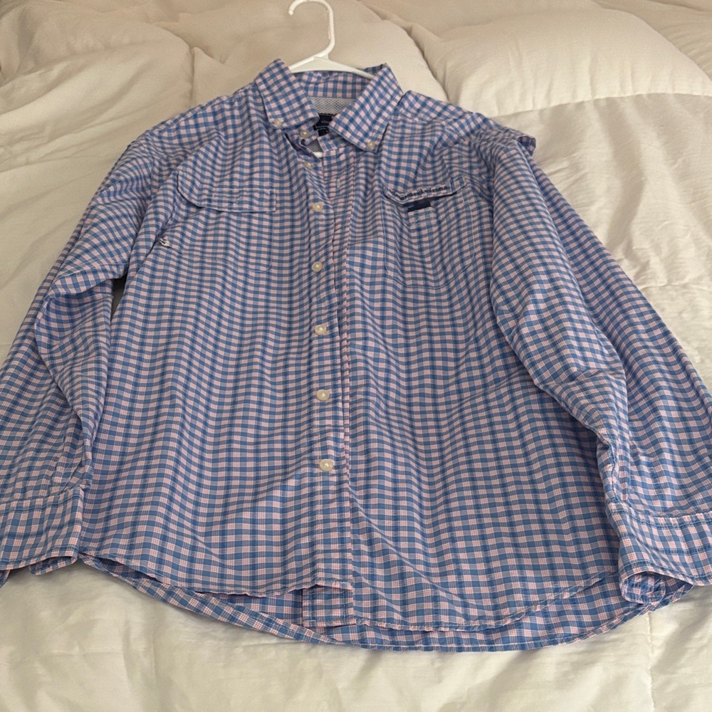 Vineyard Vines Blue and Pink Gingham Button-Down Shirt